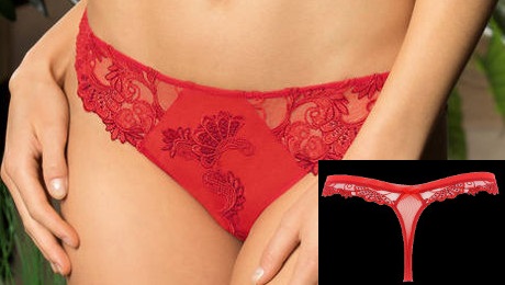 Lise Charmel - Dressing Floral rouge - string tanga